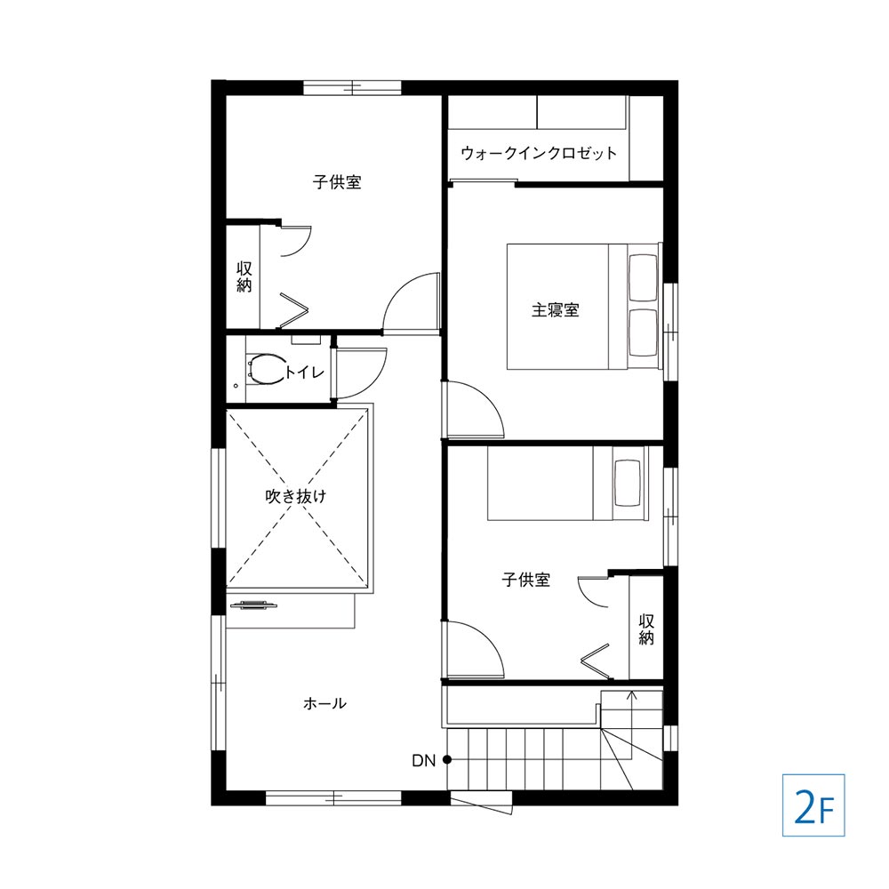 イメージ_東京セキスイハイム建築事例_2F間取り
