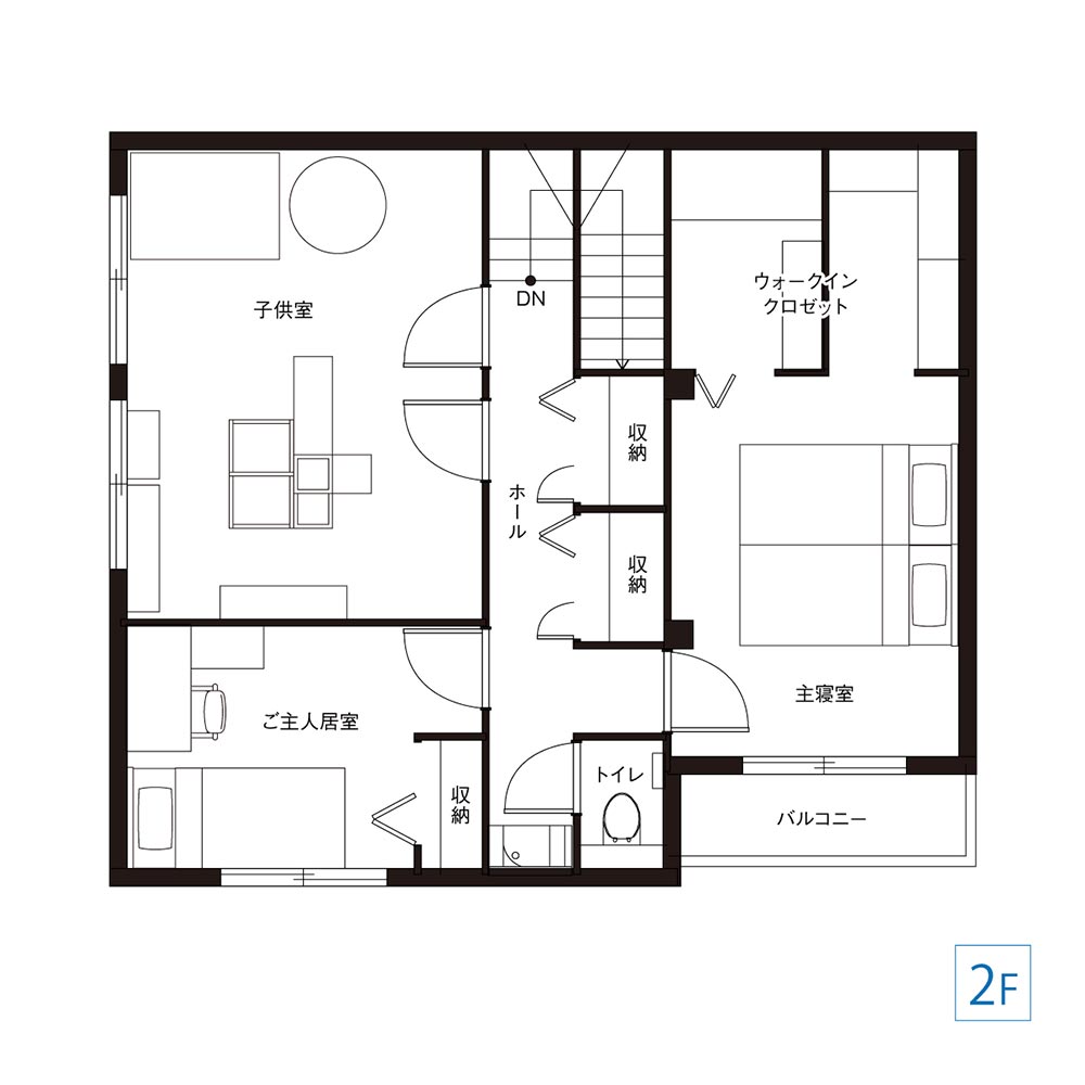 イメージ_東京セキスイハイム建築事例_2F間取り