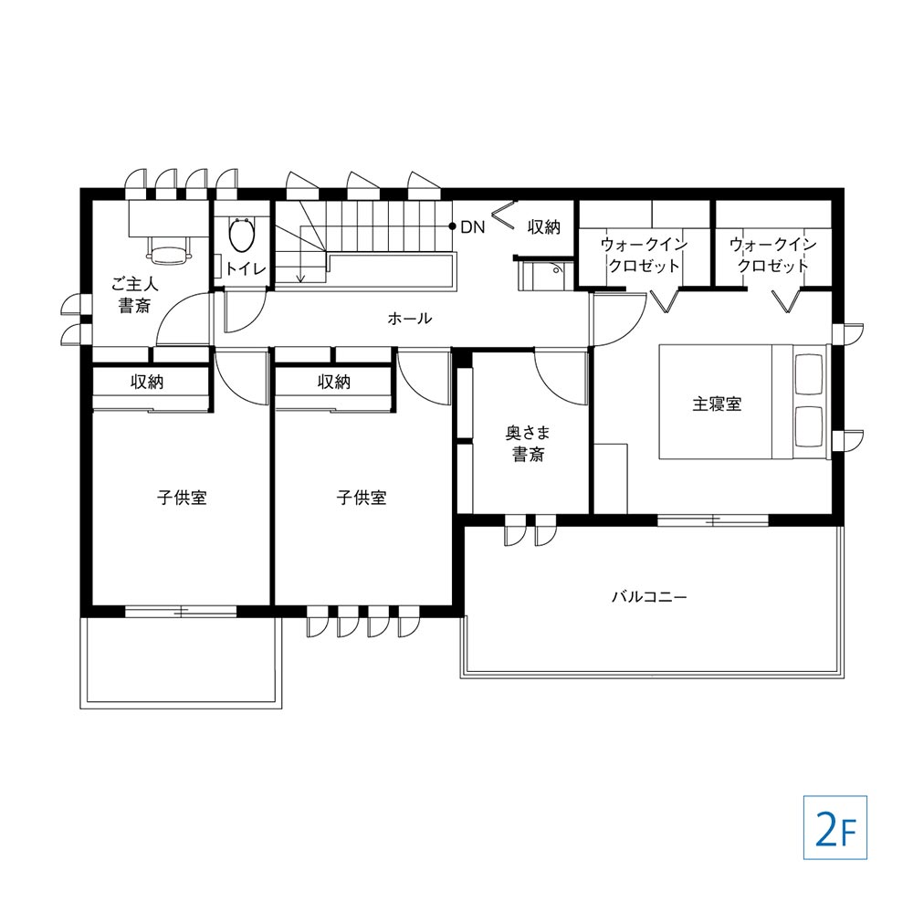 イメージ_東京セキスイハイム建築事例_２F間取り