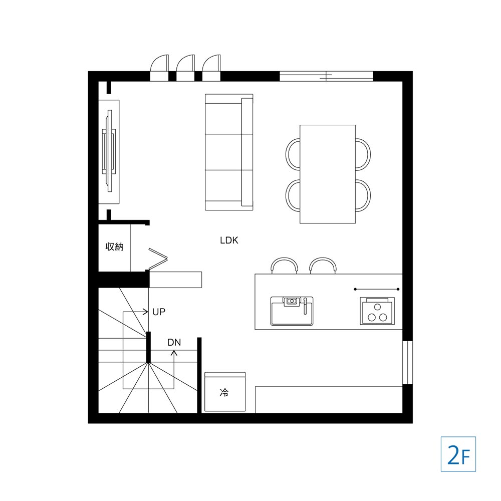 イメージ_東京セキスイハイム建築事例_2F間取り