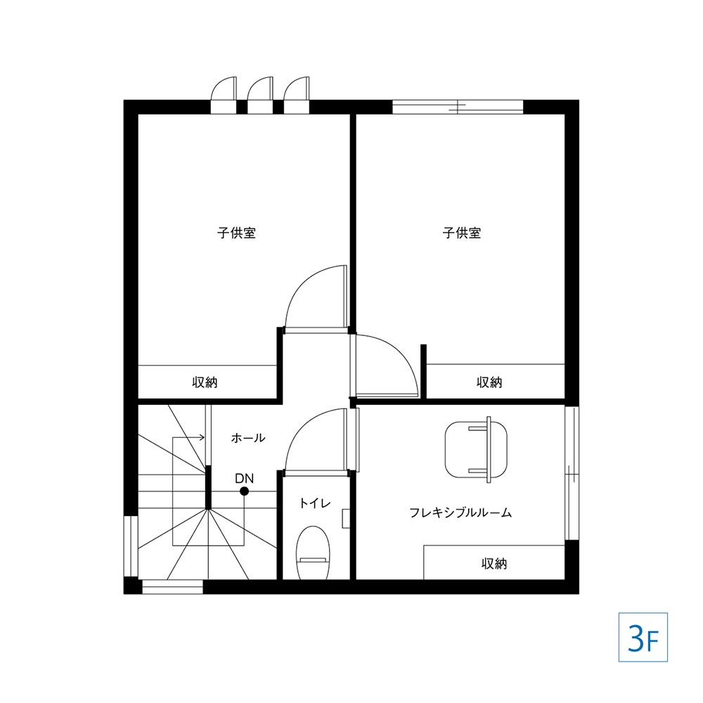 イメージ_東京セキスイハイム建築事例_3F間取り