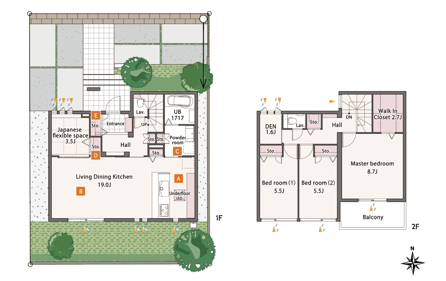 千葉県・加良部_planPC 1F 2F