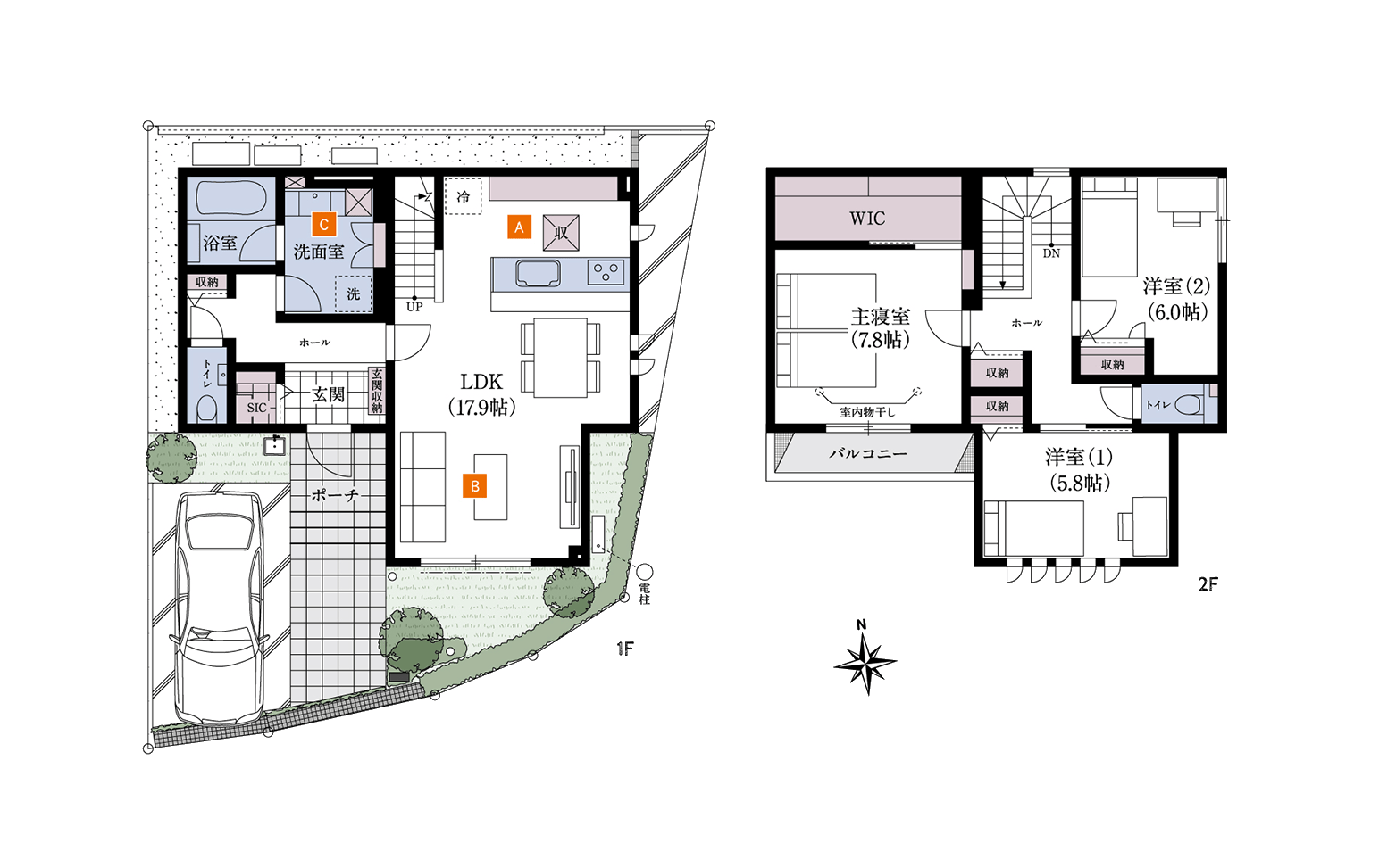 千葉県・葛城_planPC 1F 2F