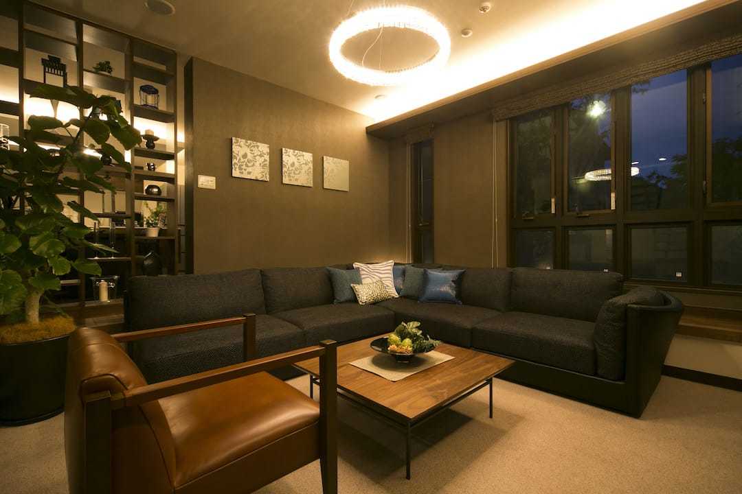 横浜デシオ展示場_夜1Fリビング