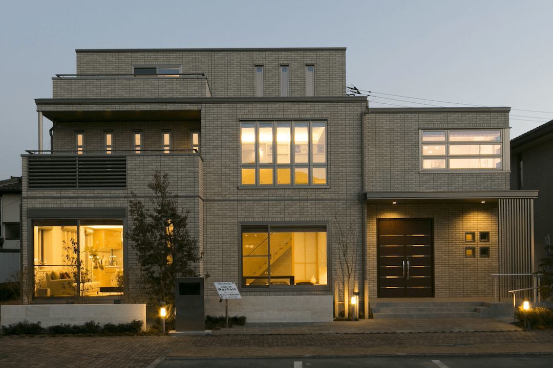 甲府昭和パルフェ展示場_夜外観