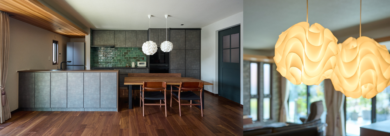 光と競演する素材。