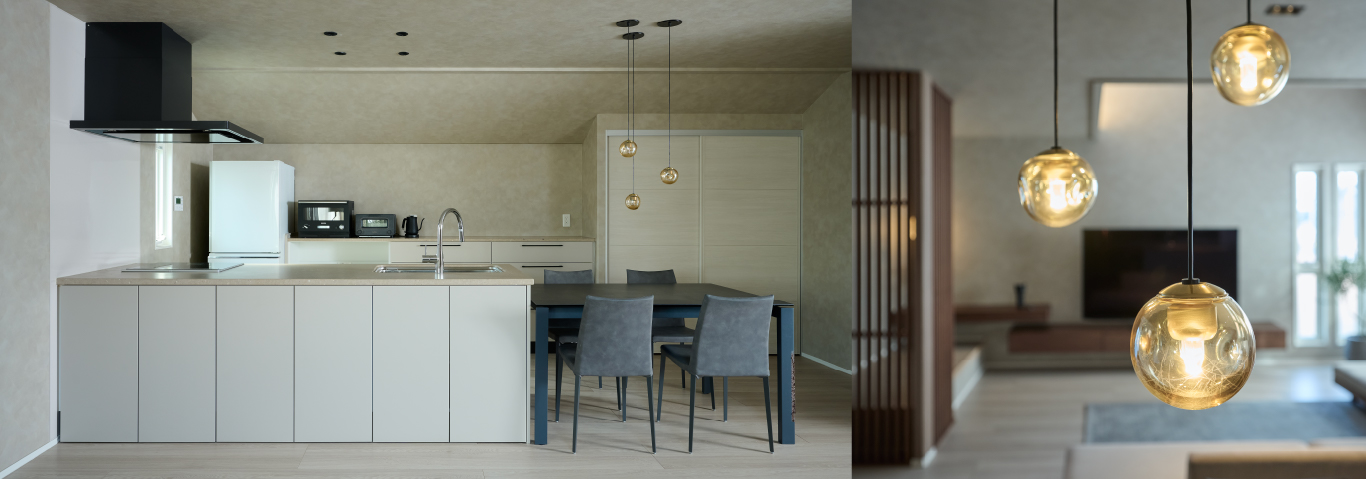 光と影を映す背景。